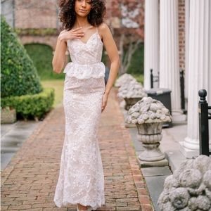 Lace corset maxi dress size medium